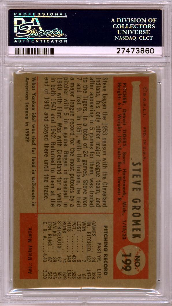Steve Gromek Autographed 1954 Bowman Card #199 Detroit Tigers PSA/DNA #27473860