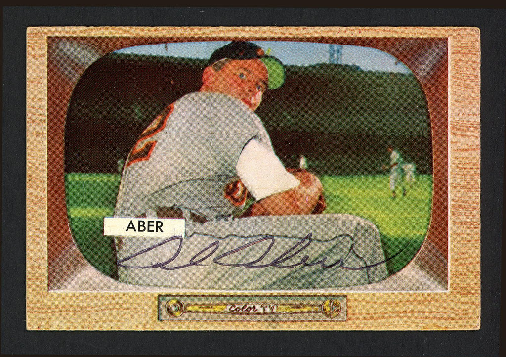 Al Aber Autographed 1955 Bowman Card #24 Detroit Tigers SKU #164177