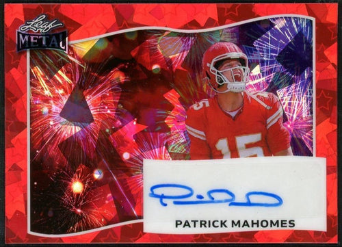 2025 Leaf Metal Patrick Mahomes Auto Independence Day /2 – front