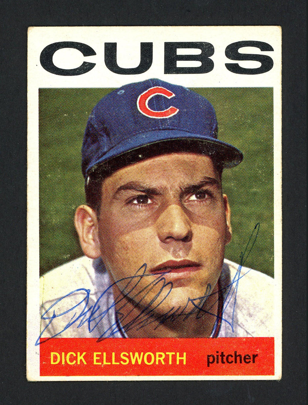Dick Ellsworth Autographed 1964 Topps Card #220 Chicago Cubs SKU #162068