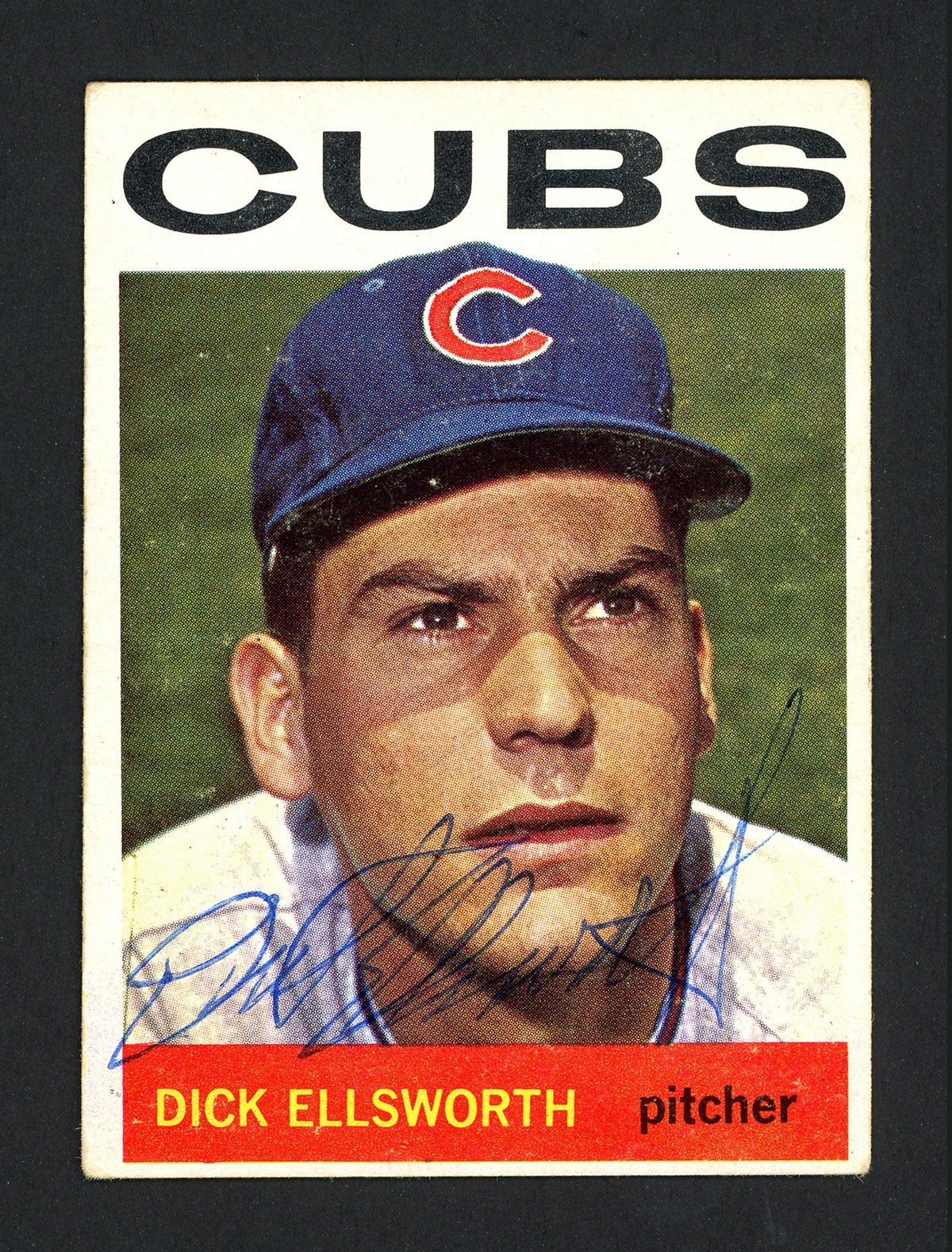 Dick Ellsworth Autographed 1964 Topps Card #220 Chicago Cubs SKU #162068