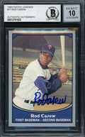 Rod Carew Autographed 1990 Pacific Card #17 Minnesota Twins Auto Grade Gem Mint 10 Beckett BAS #12751622