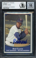 Rod Carew Autographed 1990 Pacific Card #17 Minnesota Twins Auto Grade Gem Mint 10 Beckett BAS #12751623