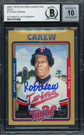 Rod Carew Autographed 2005 Topps Retired Signature Edition Card #72 Minnesota Twins Auto Grade Gem Mint 10 #176/500 Beckett BAS #12751809