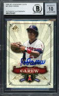 Rod Carew Autographed 2006 SP Legendary Cuts Card #41 California Angels Auto Grade Gem Mint 10 Beckett BAS Stock #192754