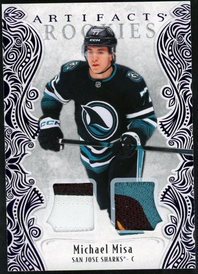 2025-26 Upper Deck Artifacts Rookies Material Purple Patch Michael Misa /49