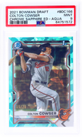 2021 Bowman Draft Chrome Sapphire Colton Cowser #BDC166 /20 PSA 9