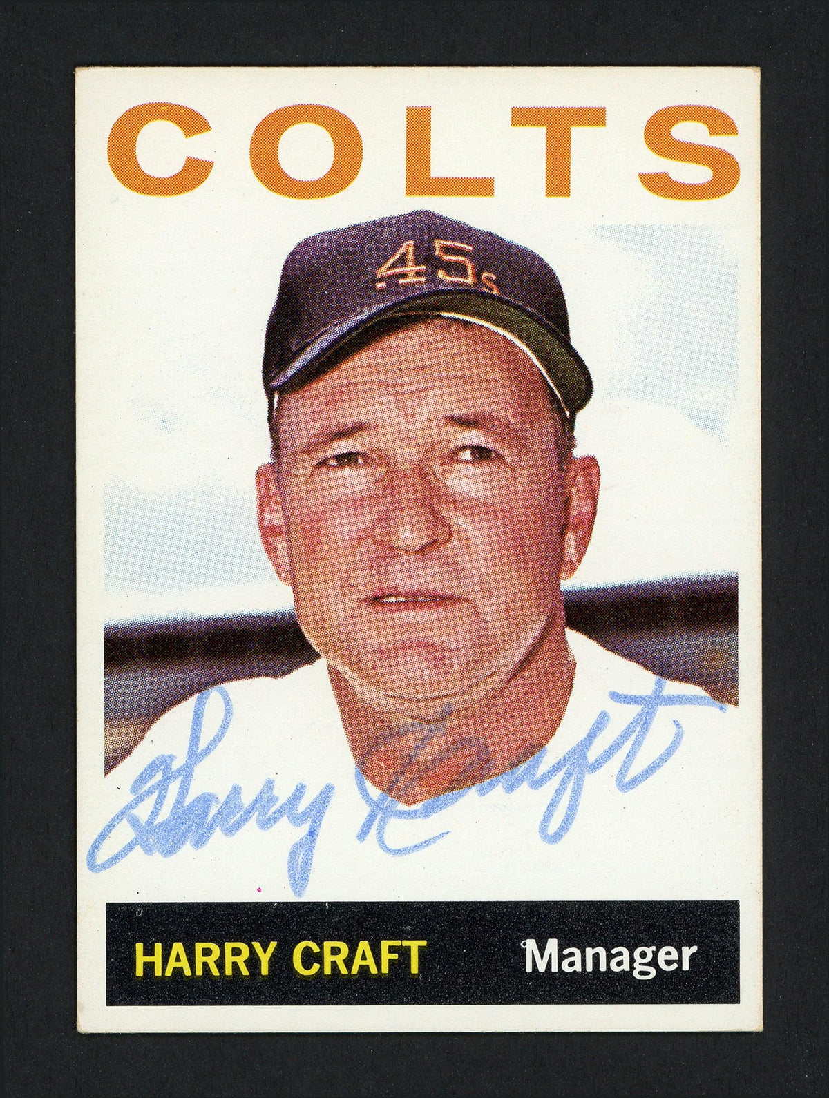 Harry Craft Autographed 1964 Topps Card #298 Houston Colt .45's SKU #162274