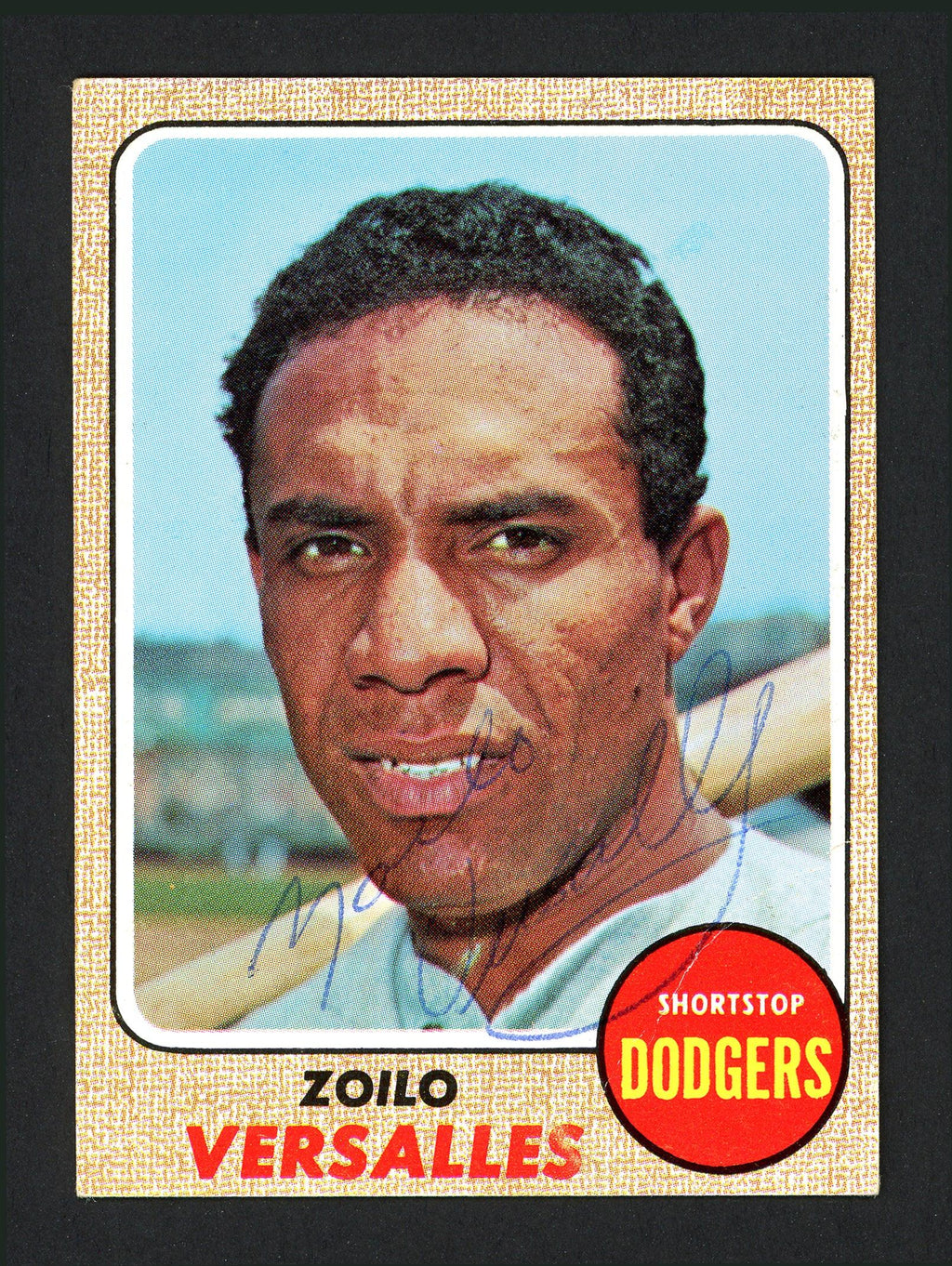 Zoilo Versalles Autographed 1968 Topps Card #315 Los Angeles Dodgers SKU #165176