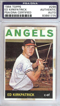 Ed Kirkpatrick Autographed 1964 Topps Card #296 Los Angeles Angels PSA/DNA #83861775