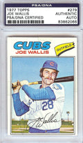 Joe Wallis Autographed 1977 Topps Card #279 Chicago Cubs PSA/DNA #83862066
