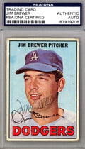 Jim Brewer Autographed 1967 Topps Card #31 Los Angeles Dodgers PSA/DNA #83919706