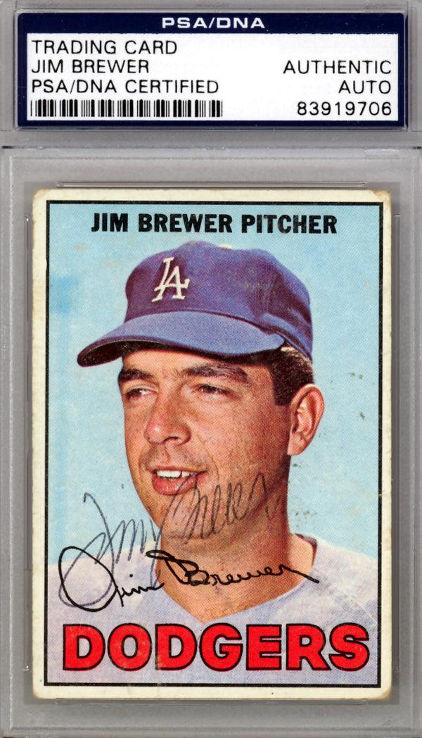 Jim Brewer Autographed 1967 Topps Card #31 Los Angeles Dodgers PSA/DNA #83919706