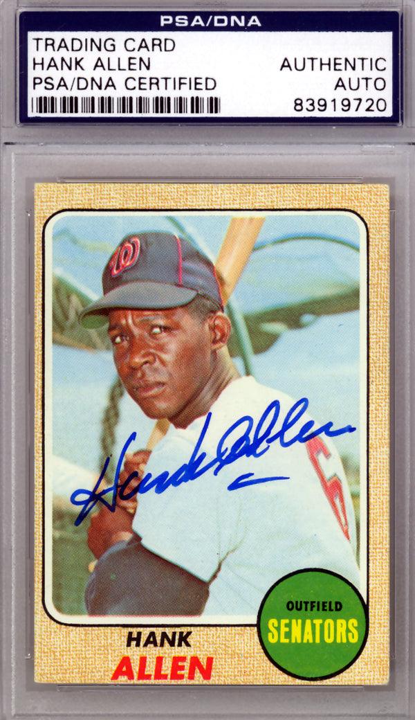 Hank Allen Autographed 1968 Topps Card #426 Washington Senators PSA/DNA #83919720