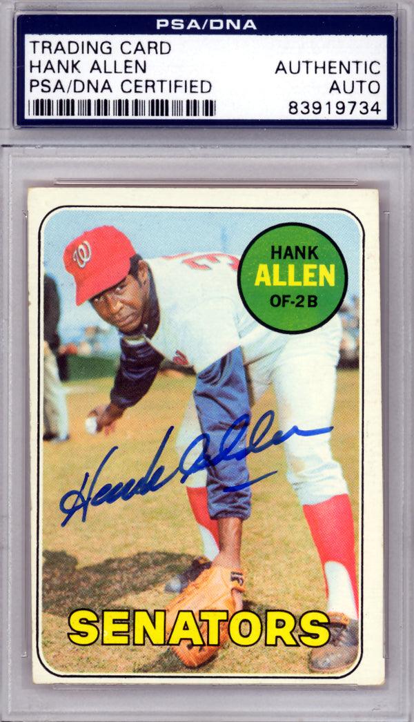 Hank Allen Autographed 1969 Topps Card #623 Washington Senators PSA/DNA #83919734