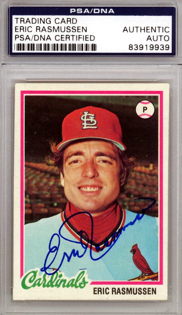 Eric Rasmussen Autographed 1978 Topps Card #281 St. Louis Cardinals PSA/DNA #83919939