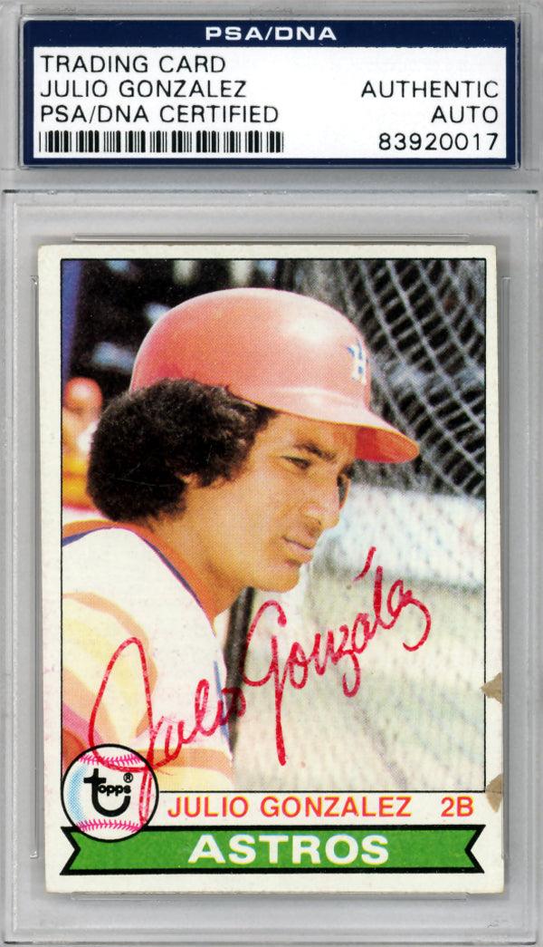Julio Gonzalez Autographed 1979 Topps Card #268 Houston Astros PSA/DNA #83920017
