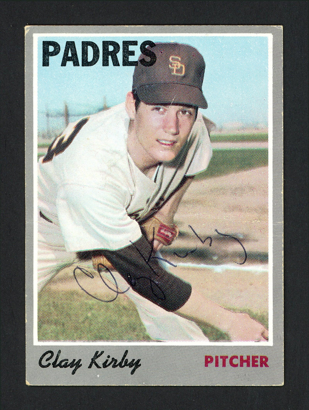 Clay Kirby Autographed 1970 Topps Card #79 San Diego Padres SKU #165256