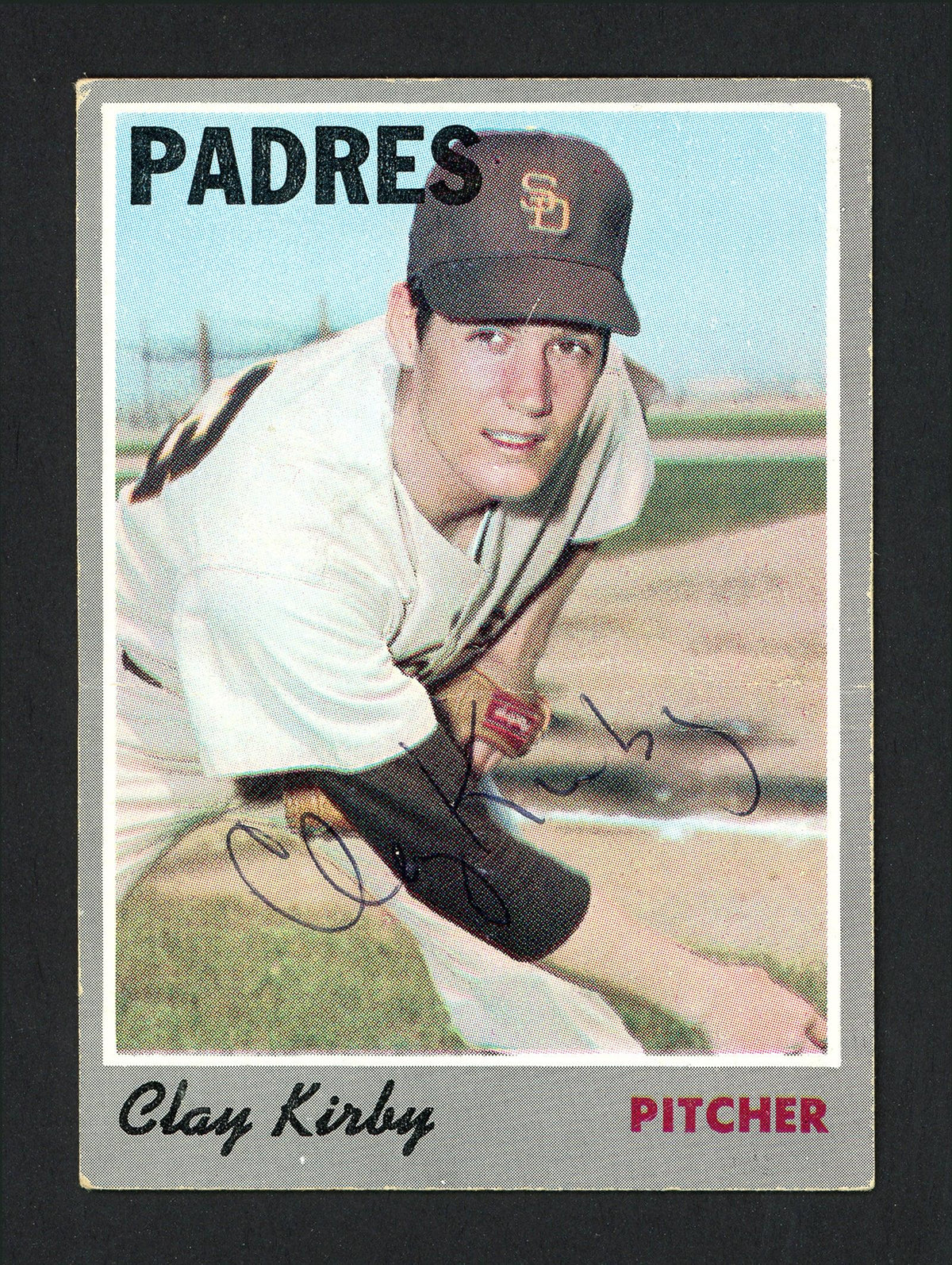 Clay Kirby Autographed 1970 Topps Card #79 San Diego Padres SKU #165256