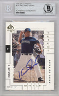 Kazuhiro Sasaki Autographed 2000 SP Authentic Rookie Card #120 Seattle Mariners Beckett BAS Stock #120874