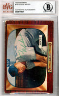 Eddie Miksis Autographed 1955 Bowman Card #181 Chicago Cubs Beckett BAS #9770691