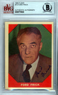 Ford Frick Autographed 1960 Fleer Card #74 Commissioner Beckett BAS #9770920