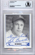 Ed Busch Autographed 1983 1944 Play Ball Reprint Card #16 Philadelphia A's Beckett BAS #9888041