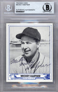 Mickey Haefner Autographed 1983 1944 Play Ball Reprint Card #22 Washington Senators Beckett BAS #9888047