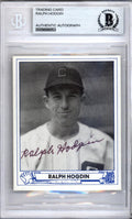 Ralph Hogdin Autographed 1983 1944 Play Ball Reprint Card #17 Chicago White Sox Beckett BAS #9888053