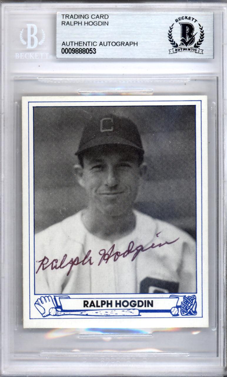 Ralph Hogdin Autographed 1983 1944 Play Ball Reprint Card #17 Chicago White Sox Beckett BAS #9888053