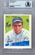 Bill Terry Autographed 1984 1934 Goudey Reprint Card #21 New York Giants Beckett BAS #9888091