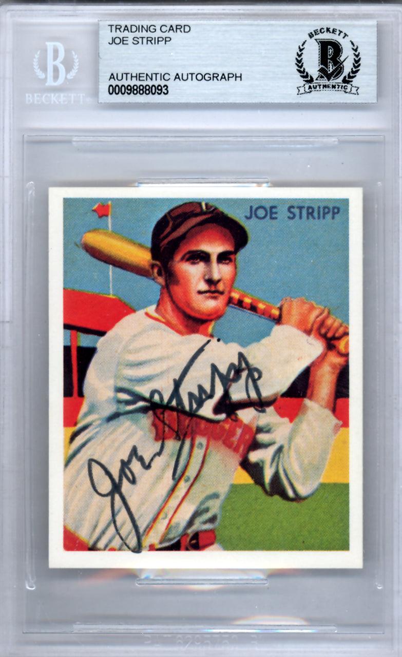 Joe Stripp Autographed 1985 1936 Diamond Stars Reprint Card #89 Beckett BAS #9888093