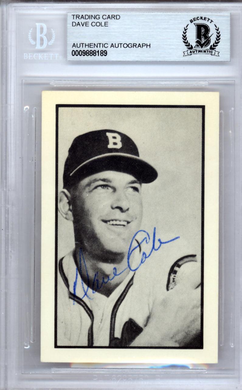 Dave Cole Autographed 1953 Bowman Reprint Card #38 Milwaukee Braves Beckett BAS #9888189