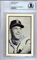 Dave Cole Autographed 1953 Bowman Reprint Card #38 Milwaukee Braves Beckett BAS #9888189