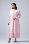 Flower Muse Pink Long Maxi Dress for Women