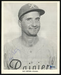 Ray Orteig Autographed 1956-59 Seattle Rainiers Popcorn 8x10 Premium Card 1956-59 Seattle Rainiers Beckett BAS #H44504