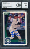 Ichiro Suzuki Autographed 2002 Topps Post Card #9 Seattle Mariners Auto Grade 10 Beckett BAS #12491005