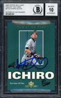 Ichiro Suzuki Autographed 2003 Upper Deck MVP Talk of the Town Card #TT12 Seattle Mariners Auto Grade 10 Beckett BAS #12491251