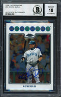 Ichiro Suzuki Autographed 2008 Topps Chrome Card #83 Seattle Mariners Auto Grade 10 Beckett BAS #12491499