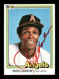 Rod Carew Autographed 1981 Donruss Card #169 California Angels SKU #178477
