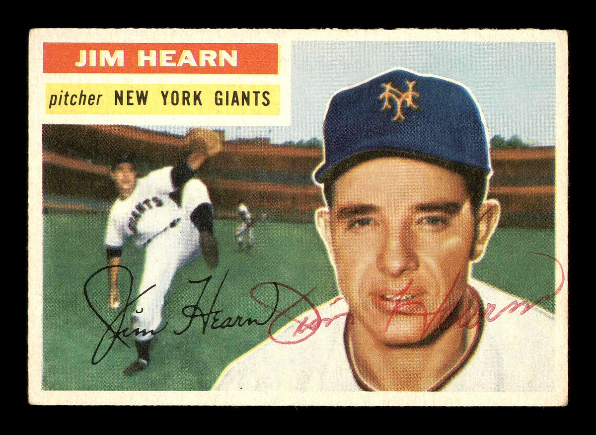 Jim Hearn Autographed 1956 Topps Card #202 New York Giants SKU #178635