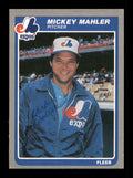 Mickey Mahler Autographed 1985 Fleer Update Card #U-77 Montreal Expos SKU #187972