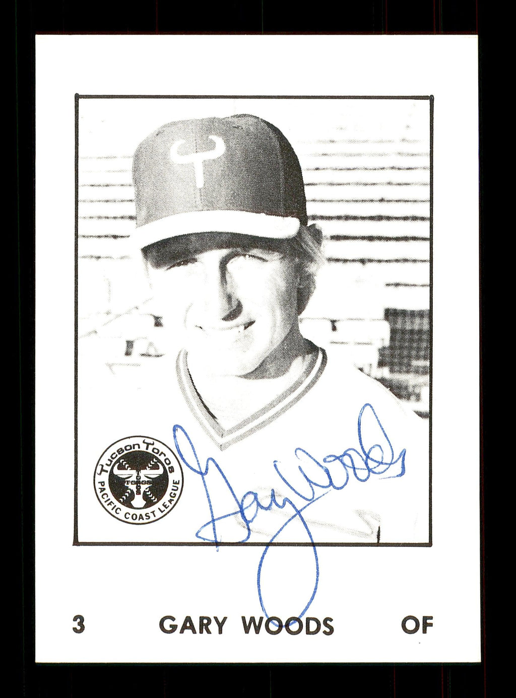 Gary Woods Autographed 1976 Cramer Rookie Card #3 Tucson Toros SKU #172163