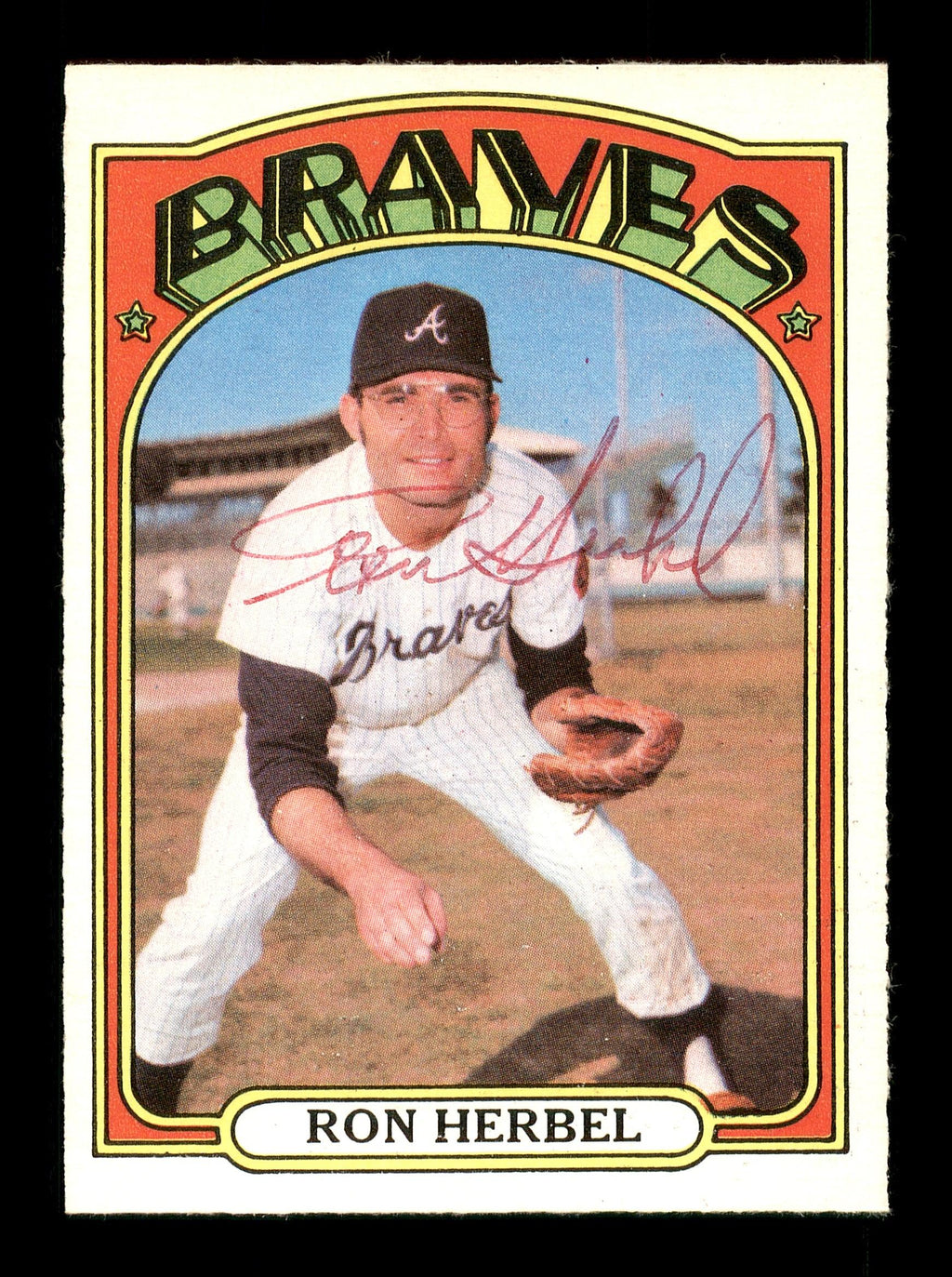 Ron Herbel Autographed 1972 O-Pee-Chee Card #469 Atlanta Braves SKU #169199