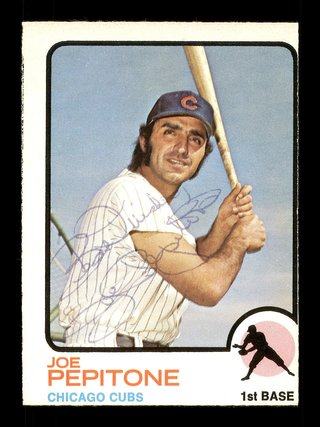 Joe Pepitone Autographed 1973 O-Pee-Chee Card #580 Chicago Cubs "Best Wishes" SKU #169298