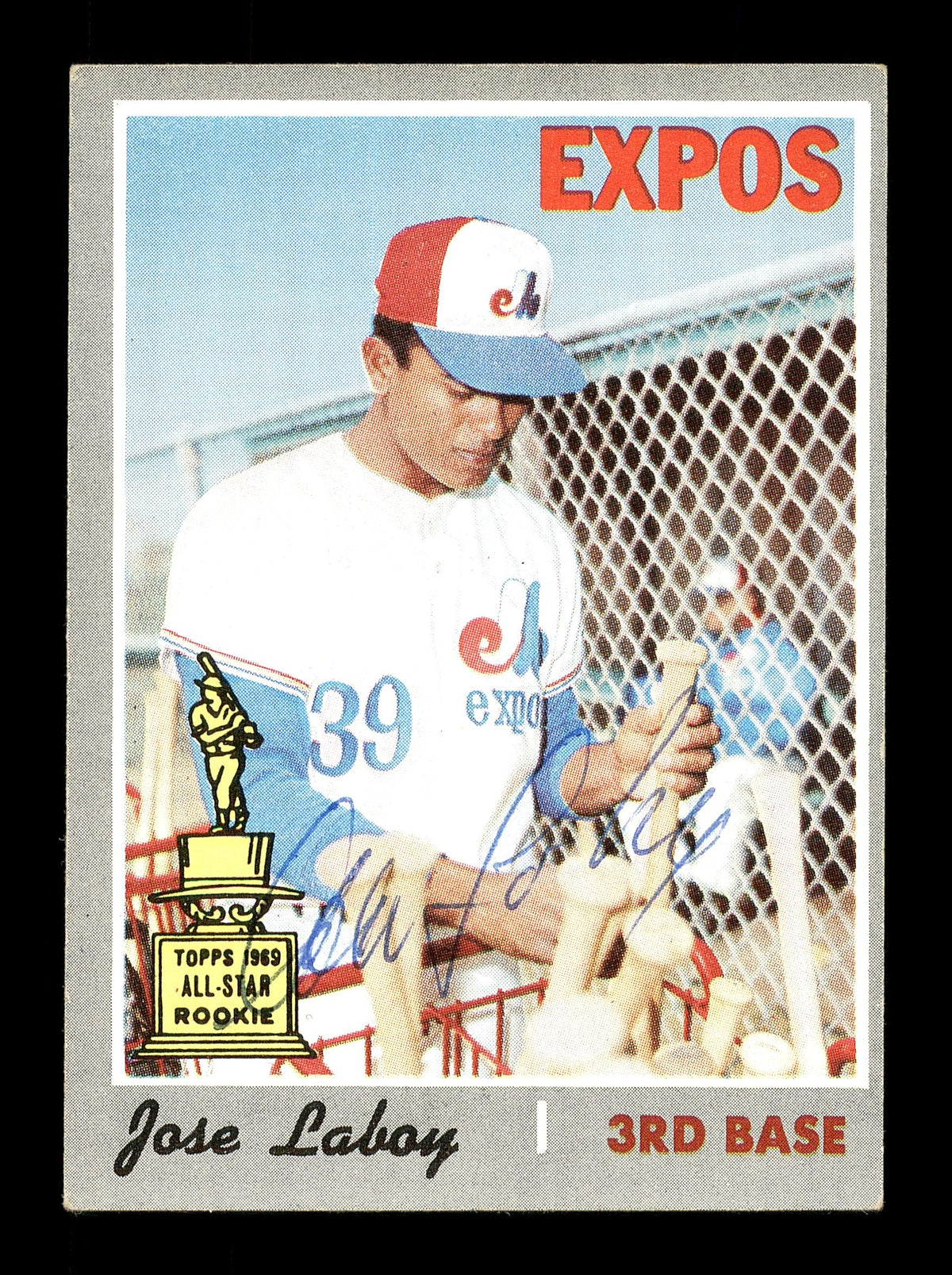 Jose "CoCo" Laboy Autographed 1970 Topps Card #238 Montreal Expos SKU #168155