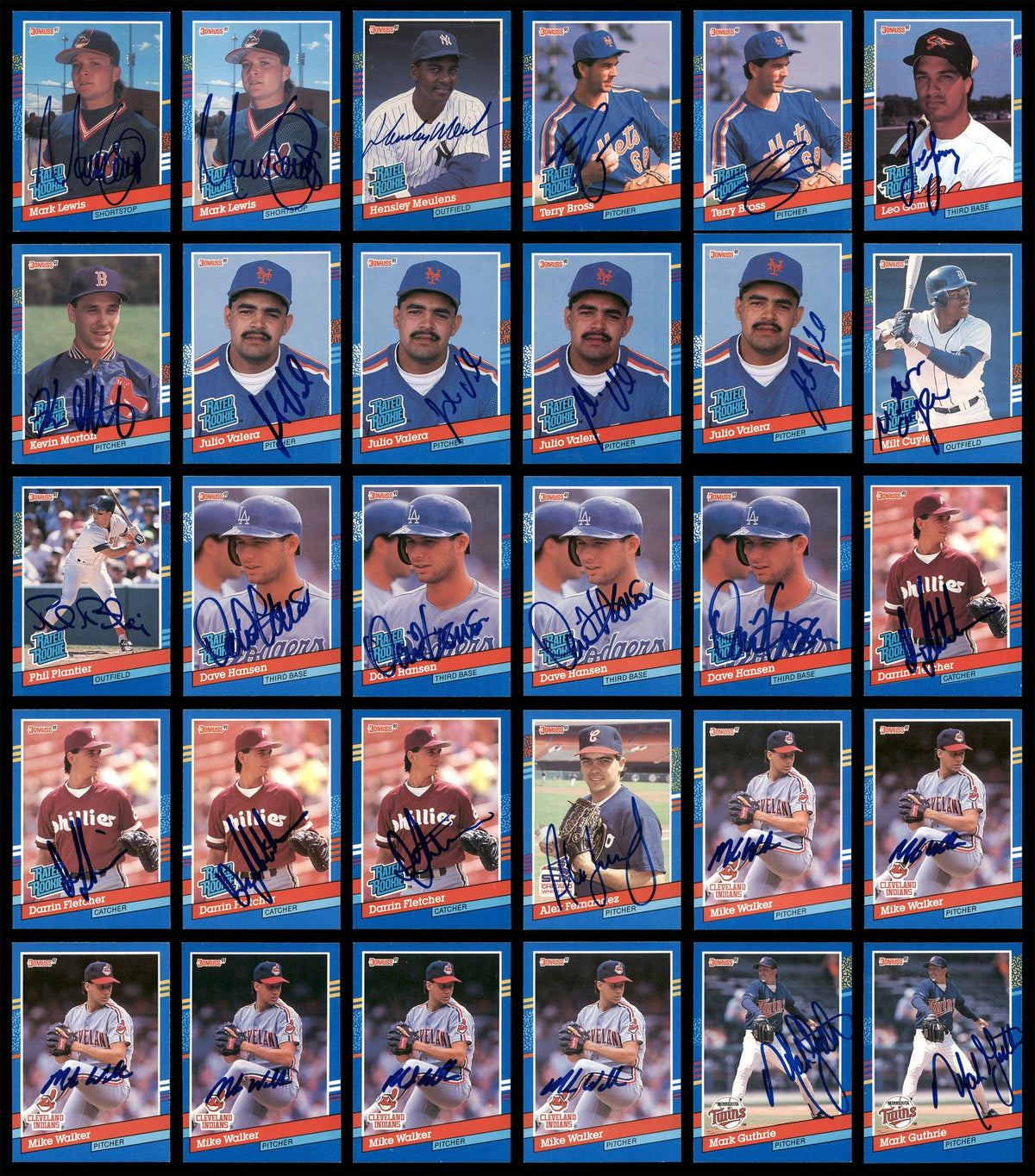 1991 Donruss Baseball Autographed Cards Lot Of 318 SKU #185532