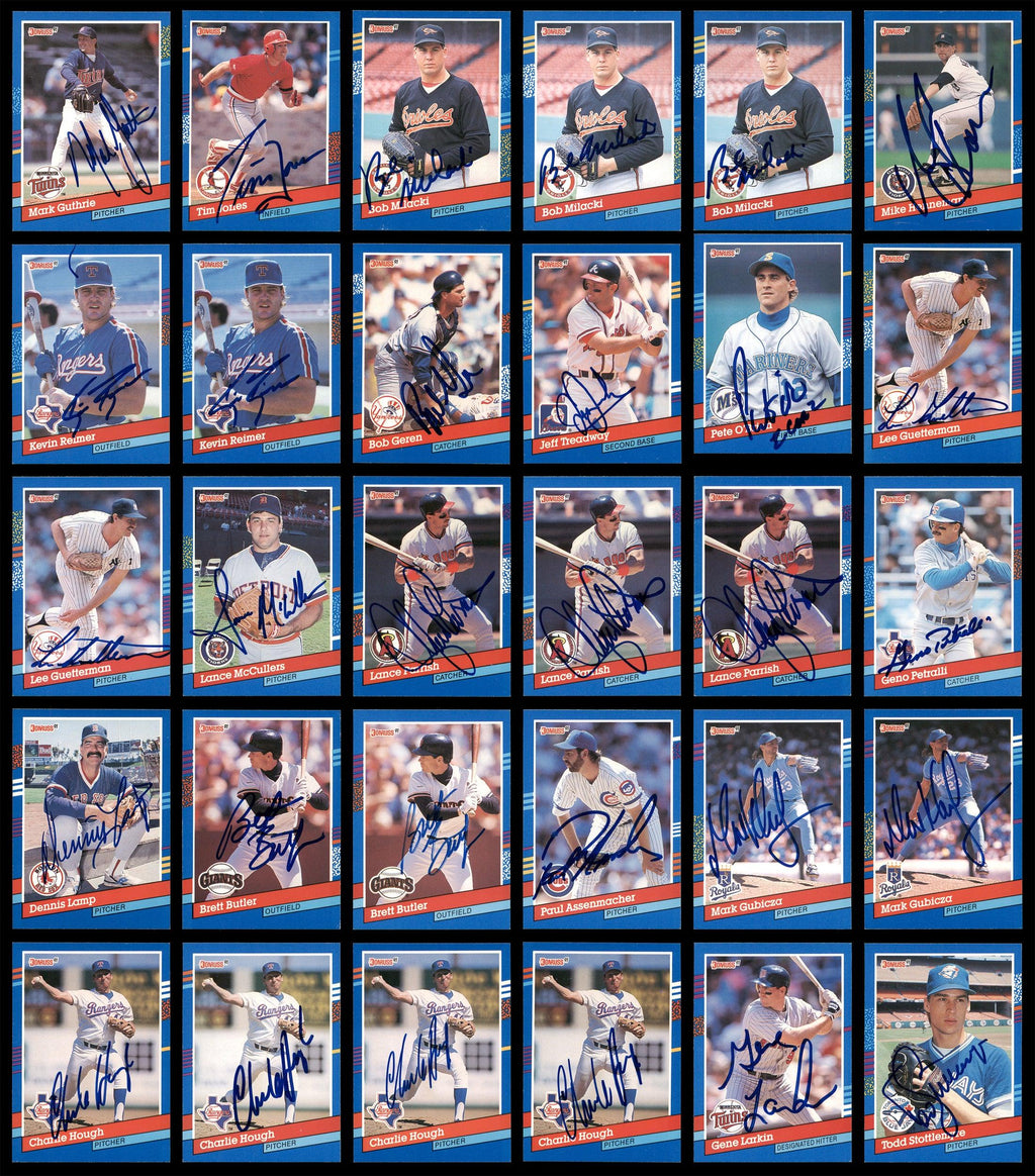 1991 Donruss Baseball Autographed Cards Lot Of 318 SKU #185532