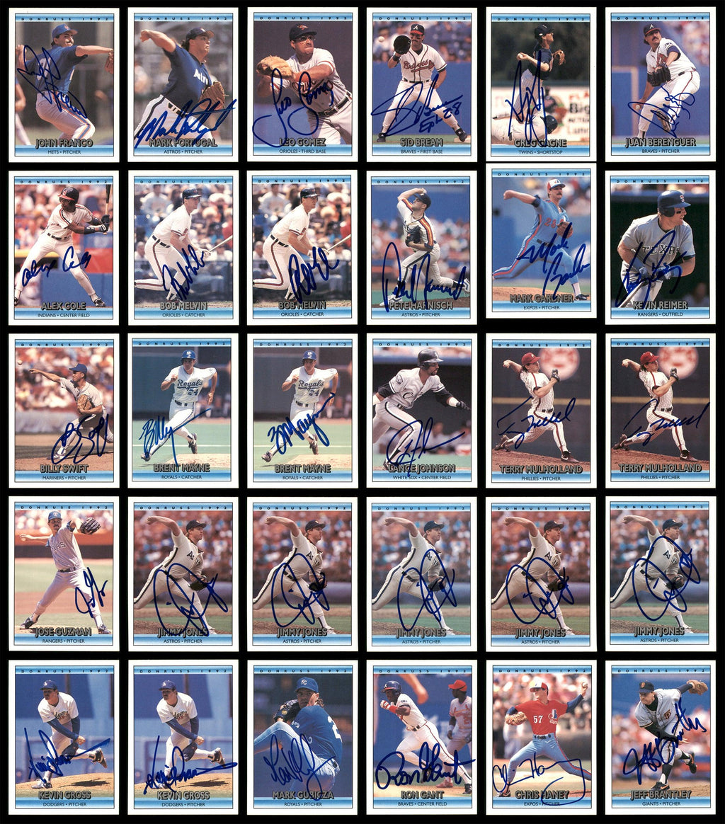 1992 Donruss Baseball Autographed Cards Lot Of 294 SKU #185533