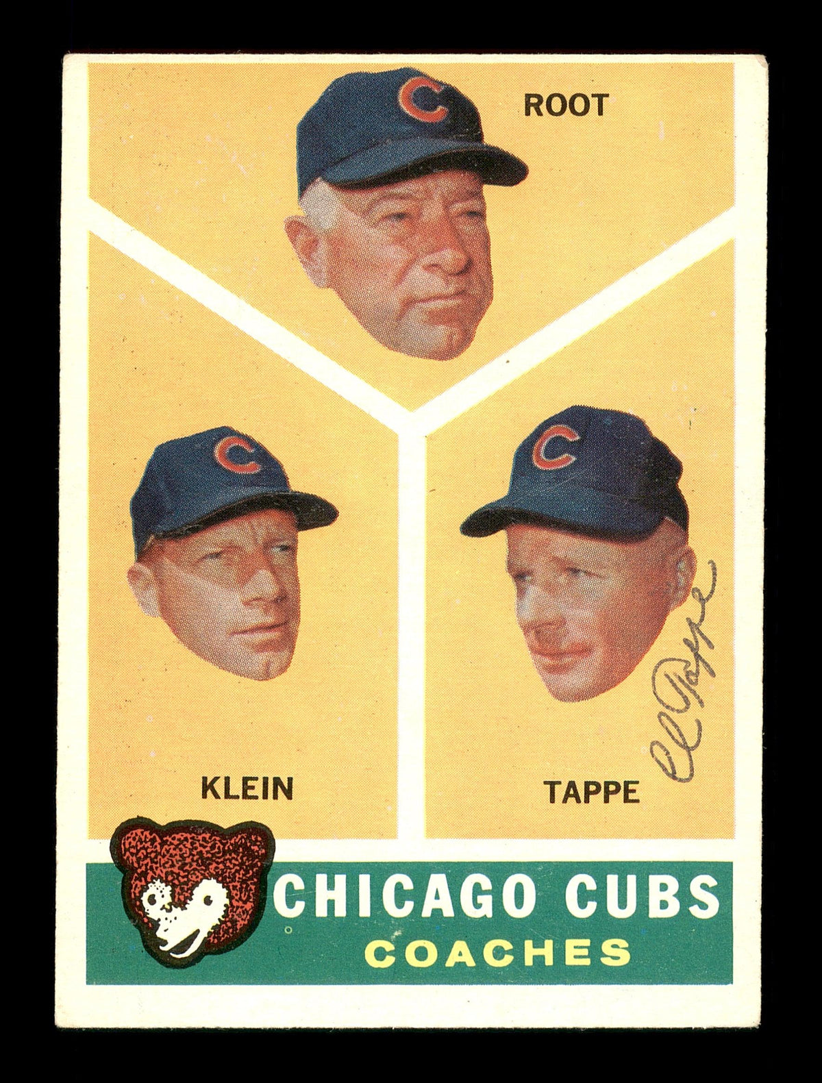 Elvin Tappe Autographed 1960 Topps Card #457 Chicago Cubs Coach SKU #169688